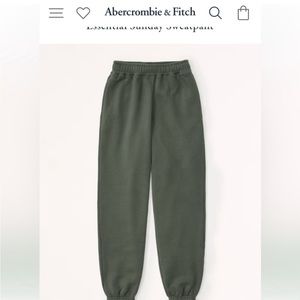 Abercrombie Essential Sunday Sweatpants in olive/sage green